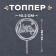 Topper "Happy Birthday", circle, silver color
