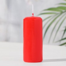 Candle - cylinder, 4x9 cm, 11 hours, 90 g, red