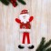 Soft suspension "Santa Claus in a suit with ornaments, long legs" 10x28 cm, red