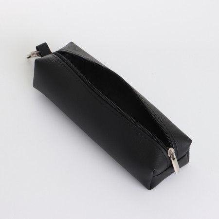 Key of zipper, length 16 cm, ring, carbine, black color-2