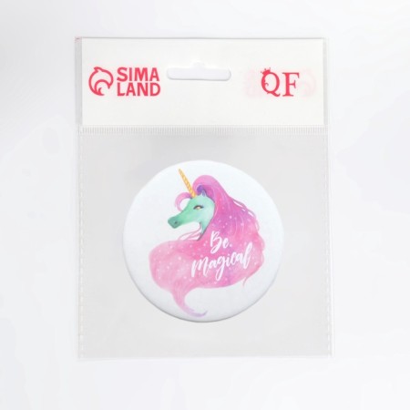Folding mirror "unicorns", d = 7.5 cm, white/pink color-6