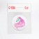 Folding mirror "unicorns", d = 7.5 cm, white/pink color