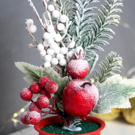 Decor "Bright holiday, in a pot" Snow Sweets, 24x7 cm-1