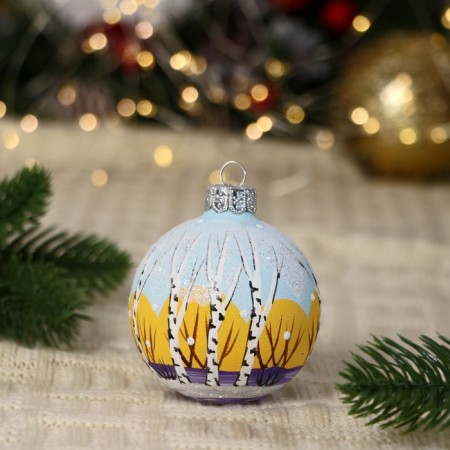 Ball "Snow Winter 1", 65 mm., In gift packaging