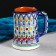 Rishtan ceramics mug "Flowers", 500 ml, blue mix