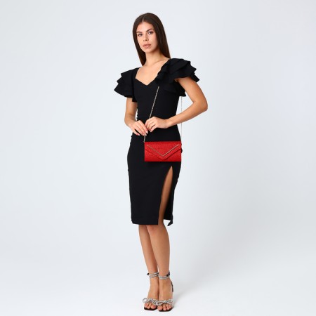 Female bag on a magnet, red color-5
