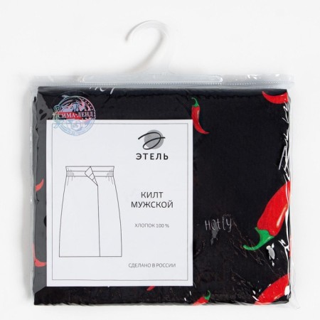 A towel for the bath "Peppers" Male Kilt 75x150 cm, 100 % HL, waffle leaf-8