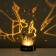 The spin-designer "Origami" LED USB/from batteries black 10.8x10.8x1.5 cm Risalux