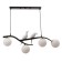 Chandelier 1076/4bk e27 60W black 85x15x90 cm