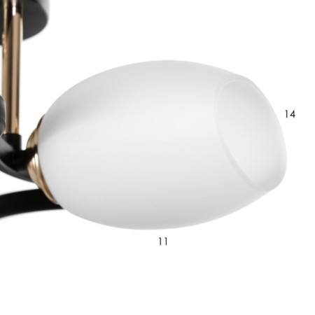 Chandelier 2780/2 E27 40W black and gold 45x35x25 cm Bayerlux-5