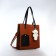 Bag Women's Tout with zipper, brown color