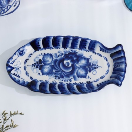 The herdler "Fish", 25 × 13 × 3 cm, gzhel-1