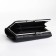 Women's wallet on the button, black color