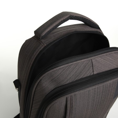 Backpack - male bag, textiles, gray color-8