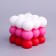 Figure Aromatic candle "Babb cube", 6 cm, white-red, berries