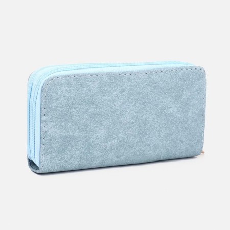 Women's wallet on lightning, blue color-1