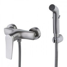 LEMARK Bronx LM3718GM bideter, single -legged, with hygienic watering can, graphite