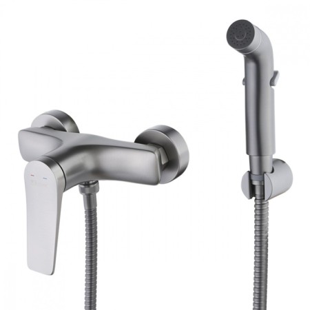 LEMARK Bronx LM3718GM bideter, single -legged, with hygienic watering can, graphite