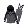 Ski costume for a boy, gray color, height 122 cm