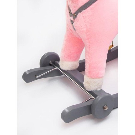 Horse Railway Capacked Amarobaby Prime, with wheels, 63x35x60 cm, pink color-3