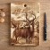 Board from the massif “deer”, large, rectangular, 23 × 35 cm