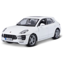 BBURAGO Porsche Macan, Die-Cast, 1:24, opening doors, white color