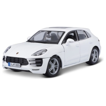 BBURAGO Porsche Macan, Die-Cast, 1:24, opening doors, white color