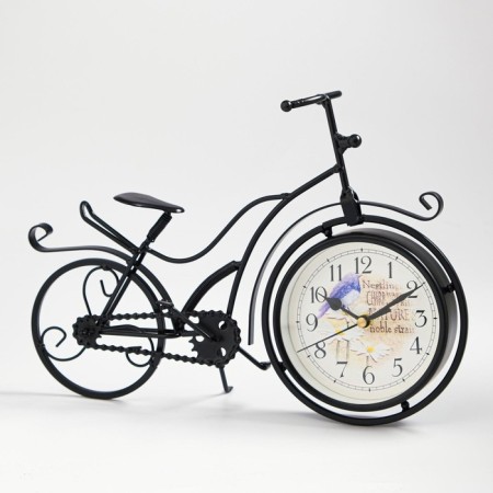 Table Figure Clock "Retro Bicycle", smooth move, dial d-11 cm, 23 x 33 cm, aa-2