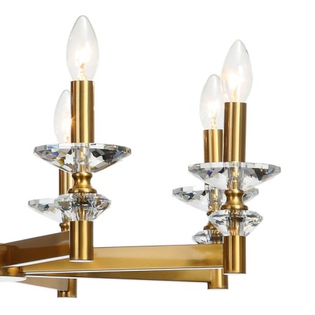 Suspended chandelier Albert 8xe14 40W, size 71x71x53-115 cm, bronze color-1