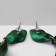 Earrings Assorted "Wind" grace, green color in gold