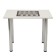 Chess table on metal legs, white, 90 x 65 cm