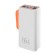 External battery YM-653, 30000 mAh, 66 W, 4USB, 3TYPE-C, lantern, fast charging, white