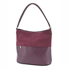 Women's bag (B2755-07140) Artificial leather + suede, burgundy, 1x210x25 cm