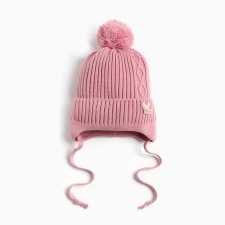 Children's hat, Powder/heart color, size 46-50