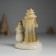 Polystone candlestick "Santa Claus in a brown fur coat with a snowman" d = 3? 5 cm 10.3x9.8x14 cm