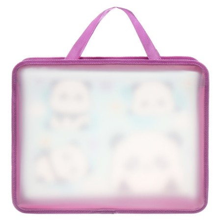 Folder with A4 handles, 330 x 260 x 75 mm, plastic, pens, Calligrata "Pandochki"-2