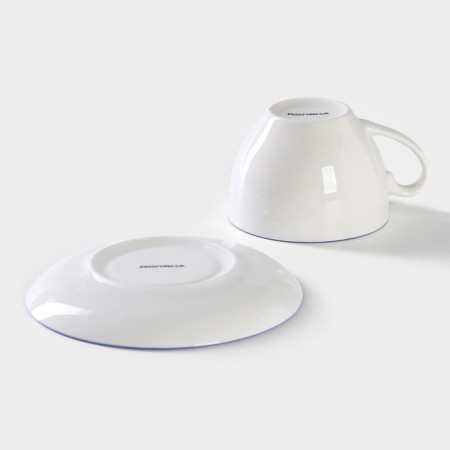 Tea steam porcelain share "Emelya", 2 items: a cup 250 ml, a saucer d = 15 cm, white color-4