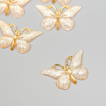 Decor for creativity Plastic "Butterfly Golden Network" MIX 2.3x3.8 cm