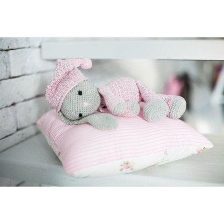 Knitting set. Amigurumi: Soft toy "Sleepy Bunny Amelia", 26 cm-5