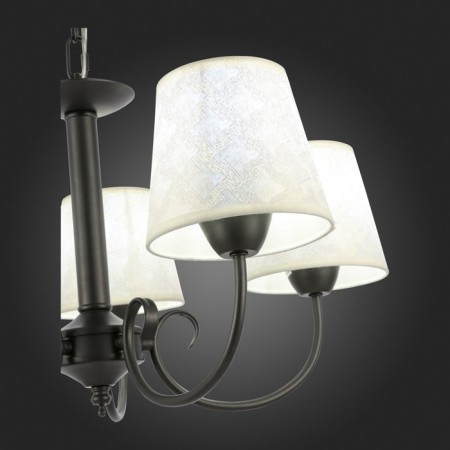 Suspended EVOLUCE lamp. Sle120303-05. Rimento. 5x40 watts, E14, 58x58x30 cm, dark -gray color-7