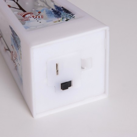 Lamp "Snowman and Christmas tree" 3hlr1130 White 4.4x4.4x9.4cm-6