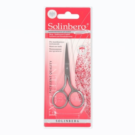 Scissors are manicure, for cuticles, bent, narrow, 9.5 cm, silver color-2