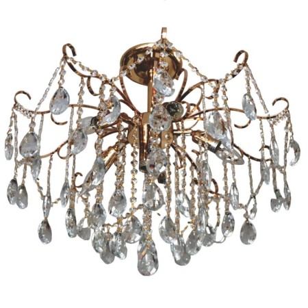 Crystal chandelier Bencrezo B21084/7FGD+CL, 7x40W, E14, 40x60x60 cm, Golden color