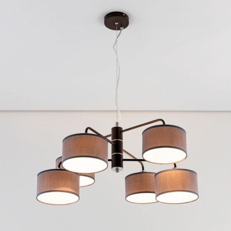 Suspended chandelier Citilux "Form" CL428261, 6x60W, E27, brown color-15