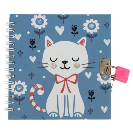 Notebook Gift A6+, 45 sheets, on the castle, on the crest, line, "cats", mix-1