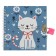 Notebook Gift A6+, 45 sheets, on the castle, on the crest, line, "cats", mix
