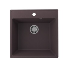 Мойка кухонная кварцевая Ulgran Quartz Forte 505, 505х505 мм, цвет 06 трюфель