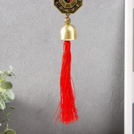 Bell Metal "Join coin with a knot of happiness" 1 bell 38x5x3 cm-2
