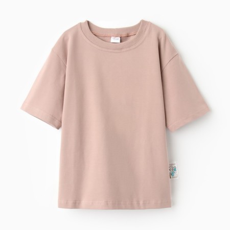 T -shirt Children's Minaku: Basic Line Kids beige color, height 116 cm-6