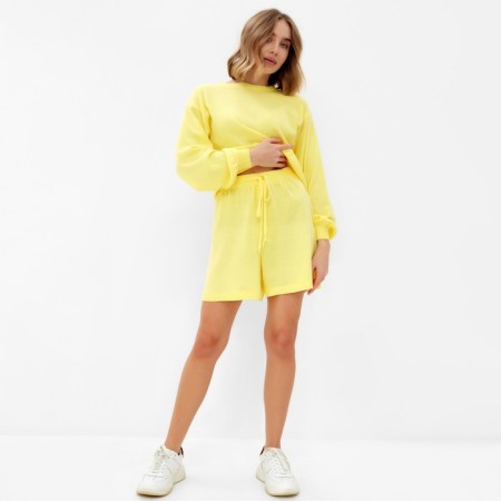 Female set (jumper, shorts) minku: casual collection color lemon, river 48-1